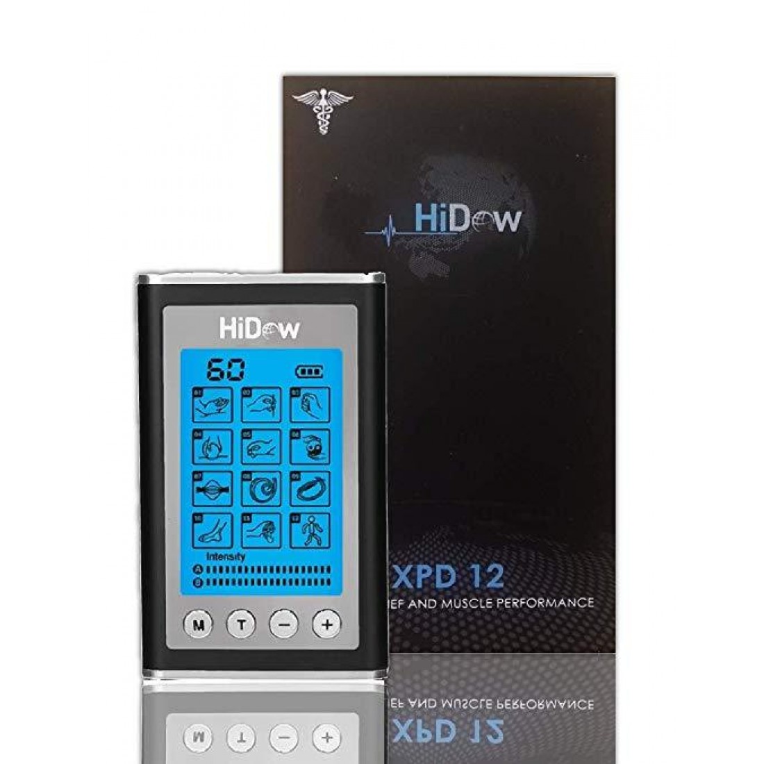 HiDow XPD12 Modes TENS Unit Muscle Stimulator EMS Device